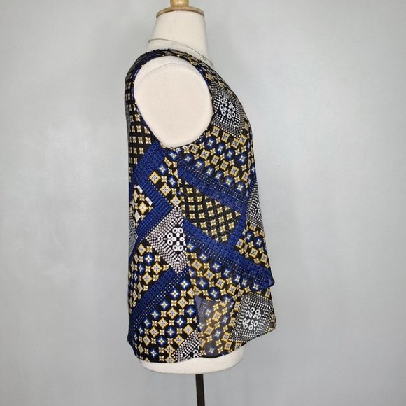 Roz & Ali Moroccan Mama Mixed Media Sleeveless Summer Layered Top NWT Size 1X - Picture 7 of 16